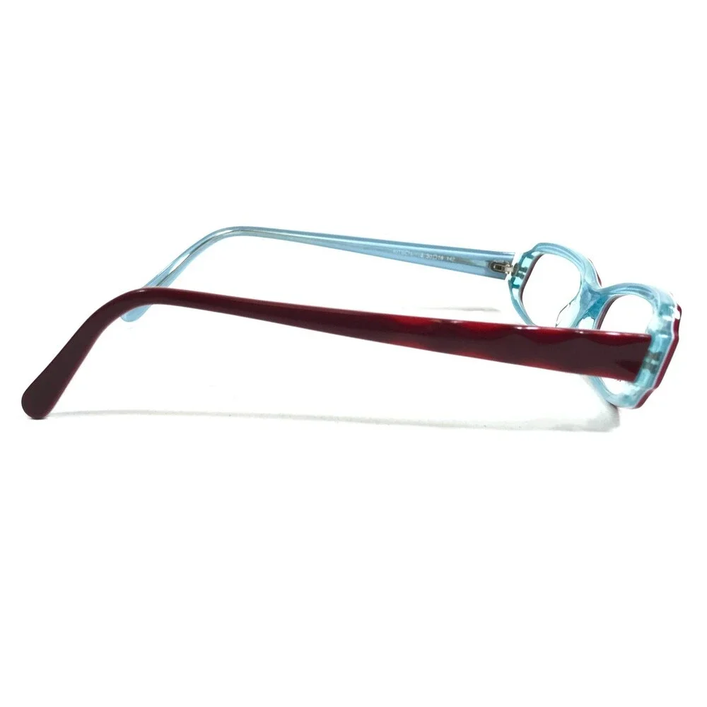 Jean Lafont Eyeglasses Frames KITSCH 615 Blue Burgundy Red Ribbed 50-16-142
